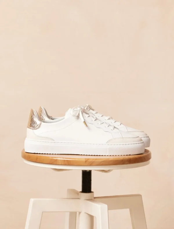 Pied de Biche Sneakers>Alena Blanc & Platinium