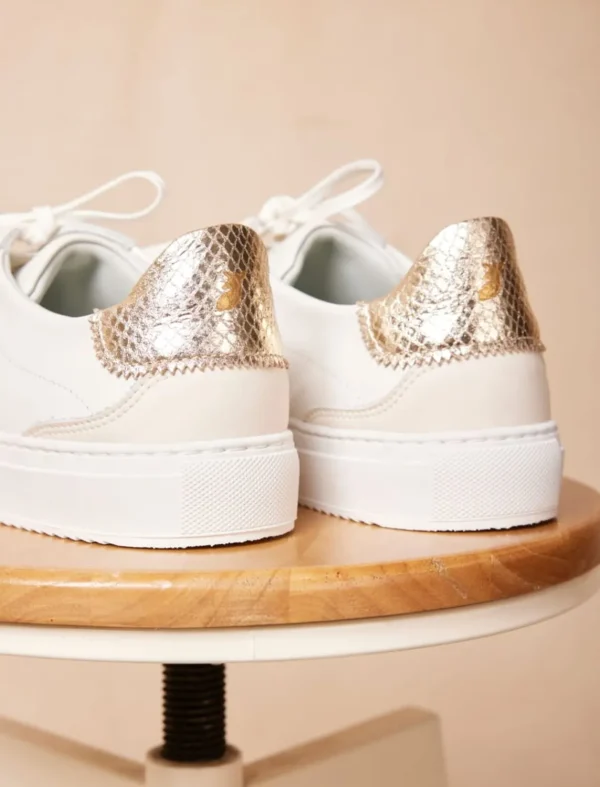 Pied de Biche Sneakers>Alena Blanc & Platinium