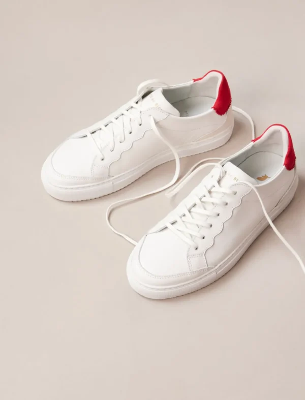 Pied de Biche Sneakers>Alena Blanc & Framboise