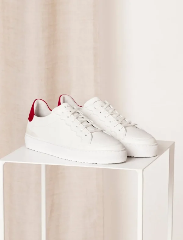 Pied de Biche Sneakers>Alena Blanc & Framboise