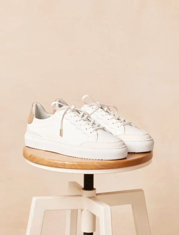 Pied de Biche Sneakers>Alena Blanc & Platinium