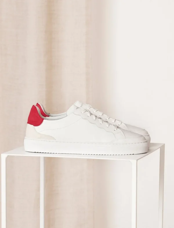 Pied de Biche Sneakers>Alena Blanc & Framboise