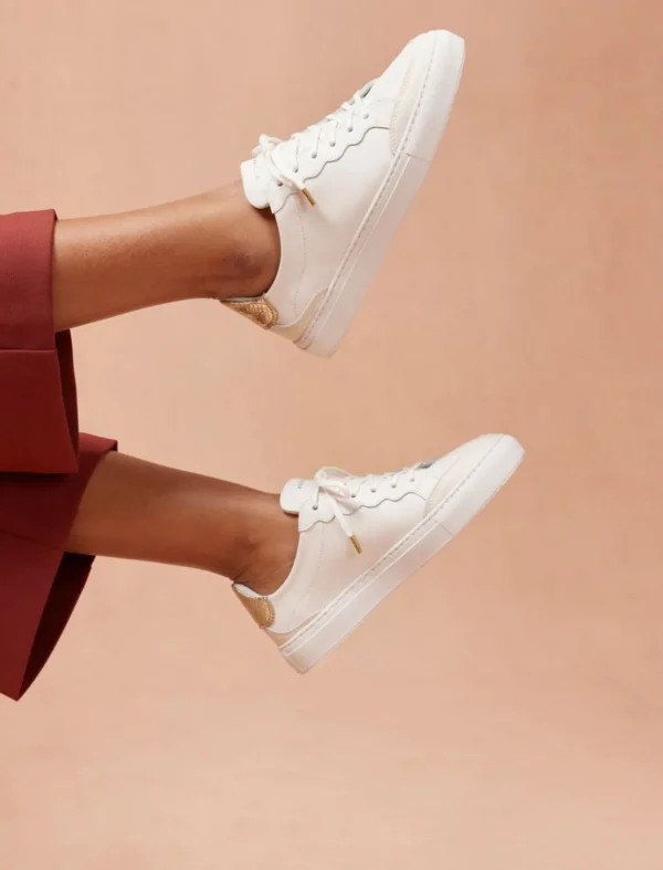 Pied de Biche Sneakers>Alena Blanc & Platinium