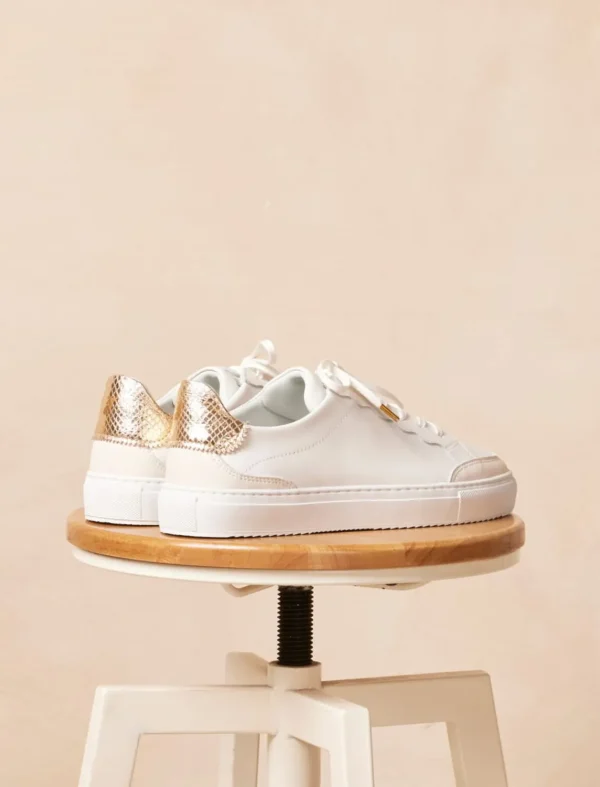 Pied de Biche Sneakers>Alena Blanc & Platinium