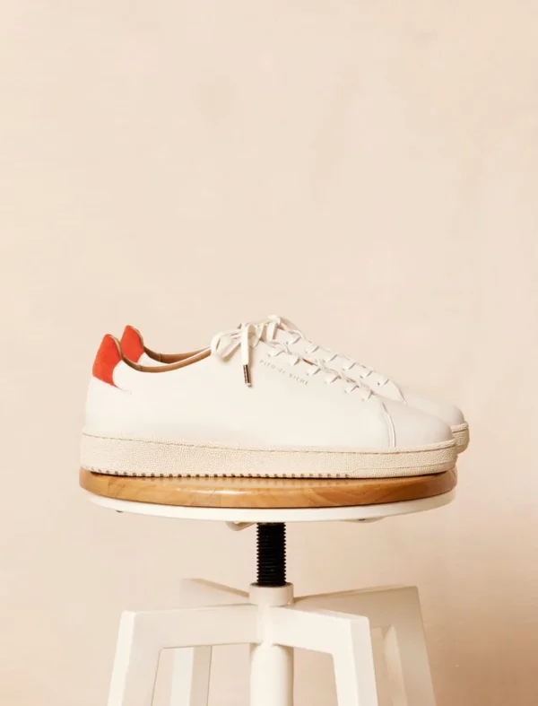 Pied de Biche Sneakers>Arthur Creme & Tangerine