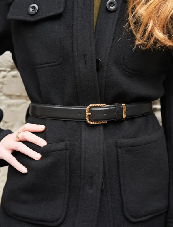 Pied de Biche Ceintures>Ceinture Classique Torsade Noir