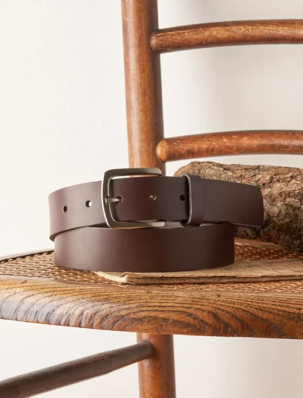 Pied de Biche Ceintures>Ceinture Homme Brute Chocolat