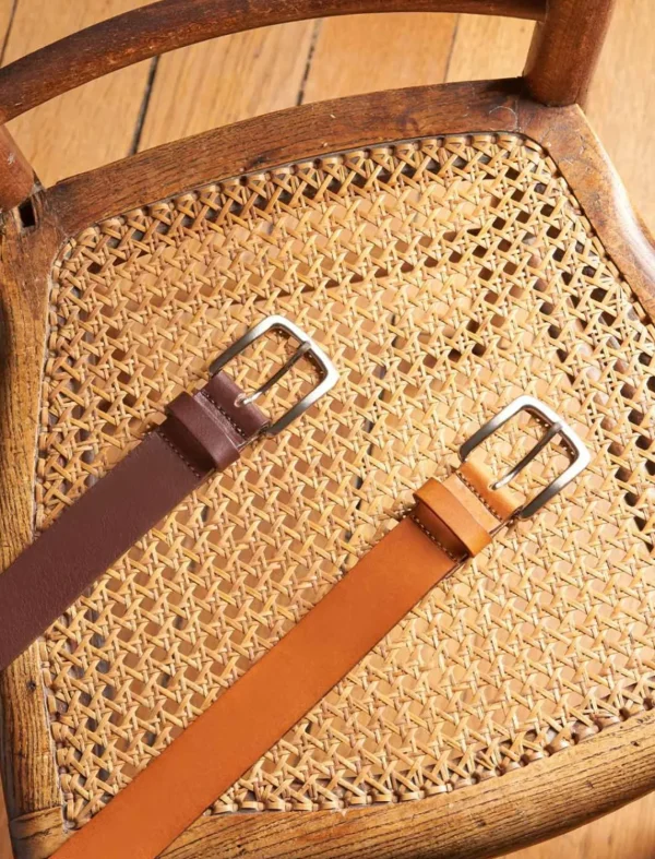 Pied de Biche Ceintures>Ceinture Homme Brute Cognac