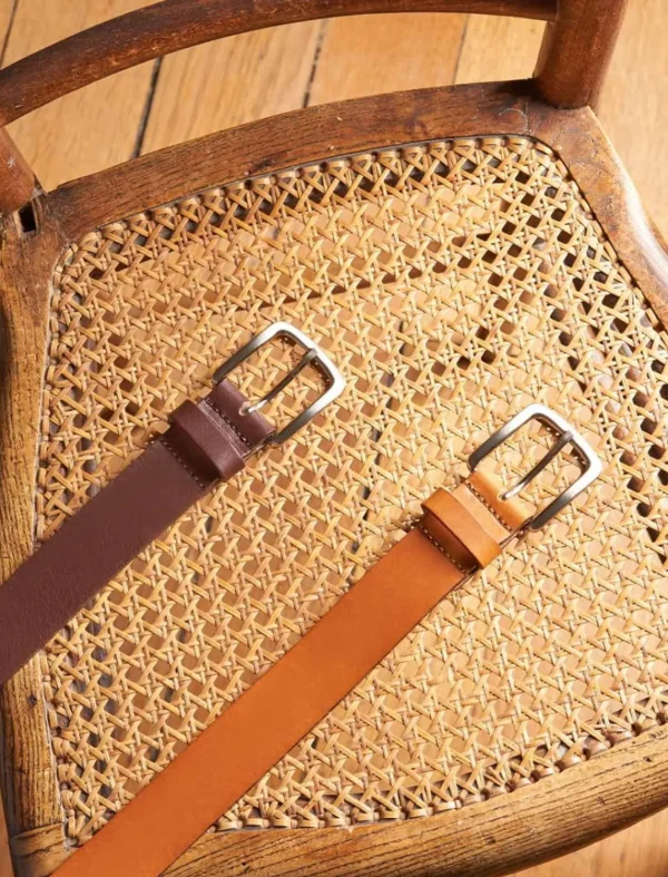 Pied de Biche Ceintures>Ceinture Homme Brute Chocolat