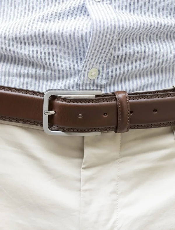 Pied de Biche Ceintures>Ceinture Homme Classique Bourgogne