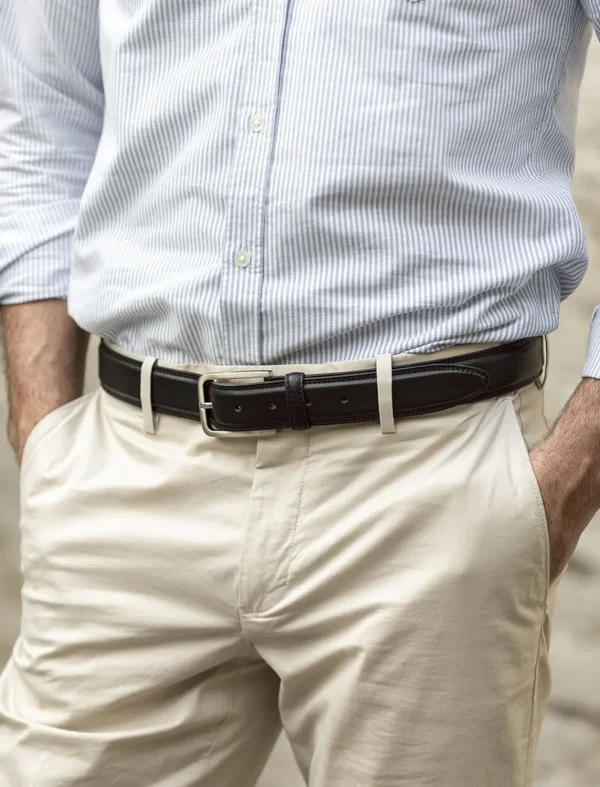 Pied de Biche Ceintures>Ceinture Homme Classique Noir