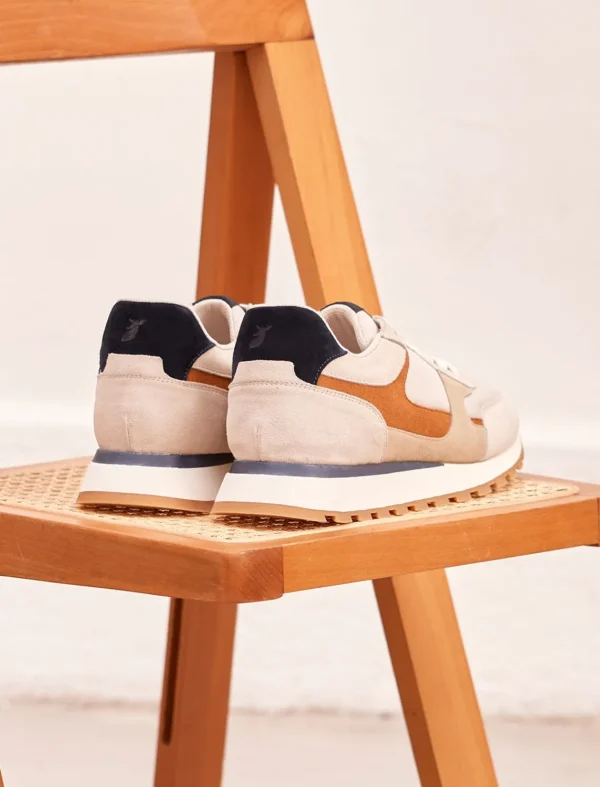 Pied de Biche Sneakers>Charlie Greige Clair & Navy