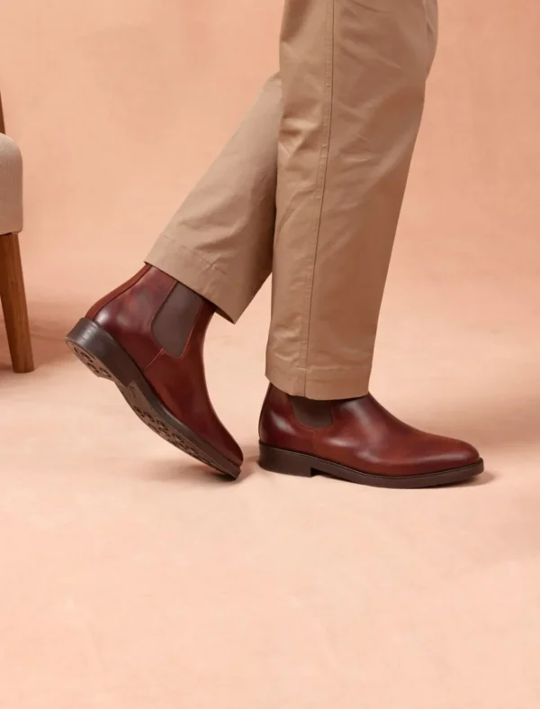 Pied de Biche Boots Et Bottines>Chelsea Boot City Bourgogne