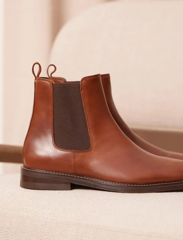 Pied de Biche Boots Et Bottines>Chelsea Boot City Havane