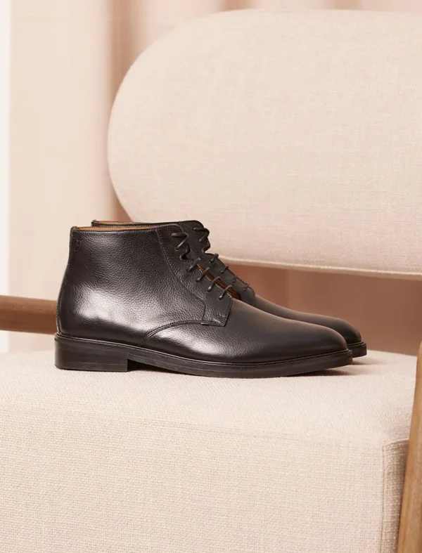 Pied de Biche Boots Et Bottines>Chukka Boots City Noir Grainee