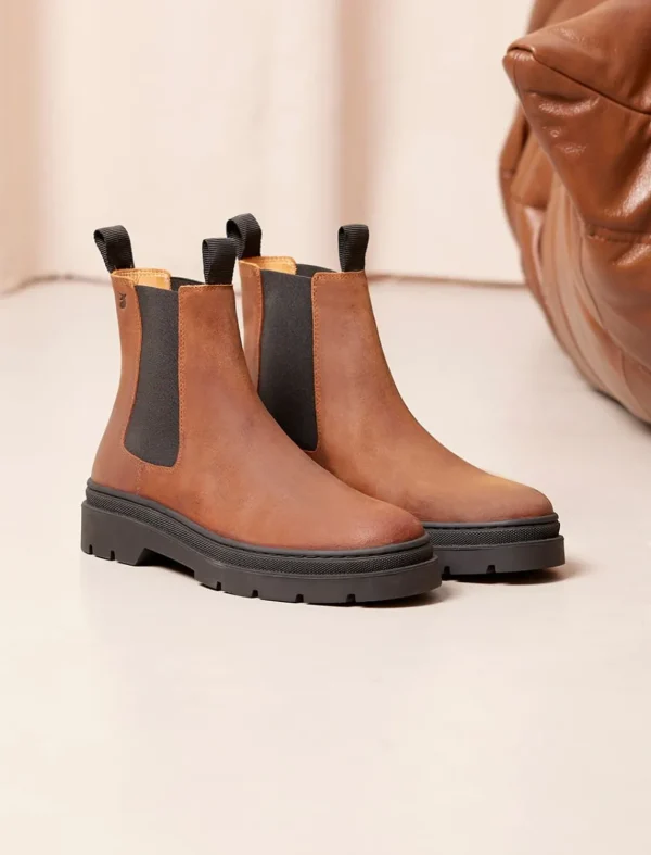 Pied de Biche Boots Et Bottines>Franklin Ecorce & Black