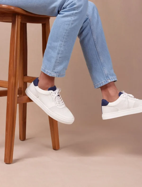 Pied de Biche Sneakers>Frisco V3 Blanc & Bleu Nuit