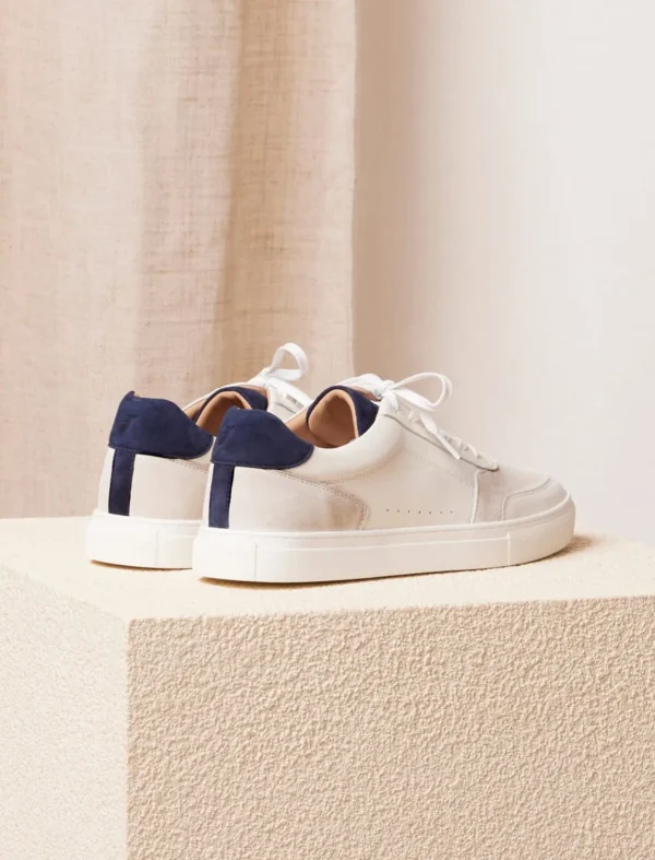 Pied de Biche Sneakers>Frisco V3 Blanc & Bleu Nuit