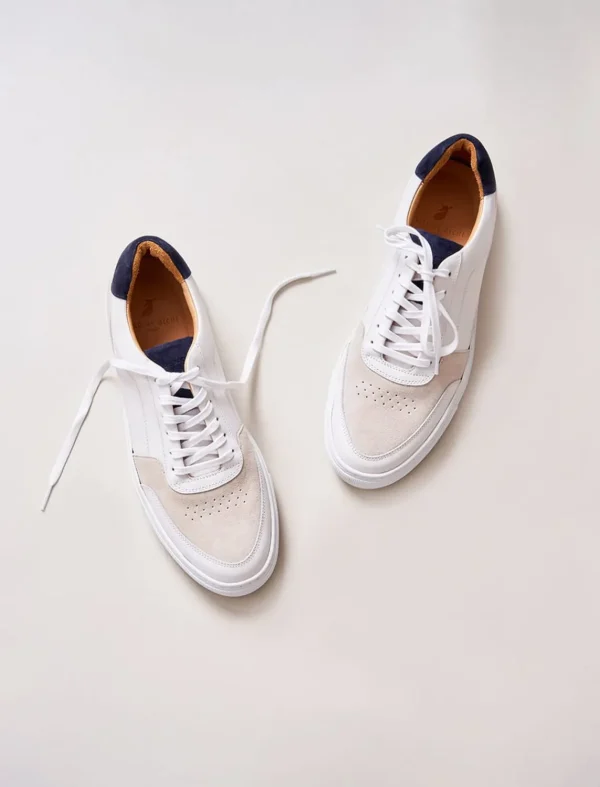 Pied de Biche Sneakers>Frisco V3 Blanc & Bleu Nuit