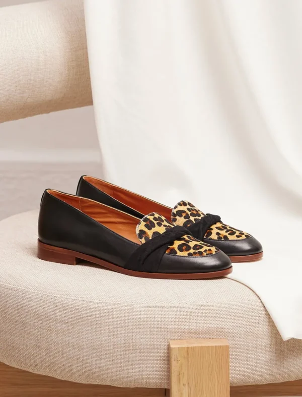 Pied de Biche Mocassins Et Derbies>Lilly Noir & Leopard