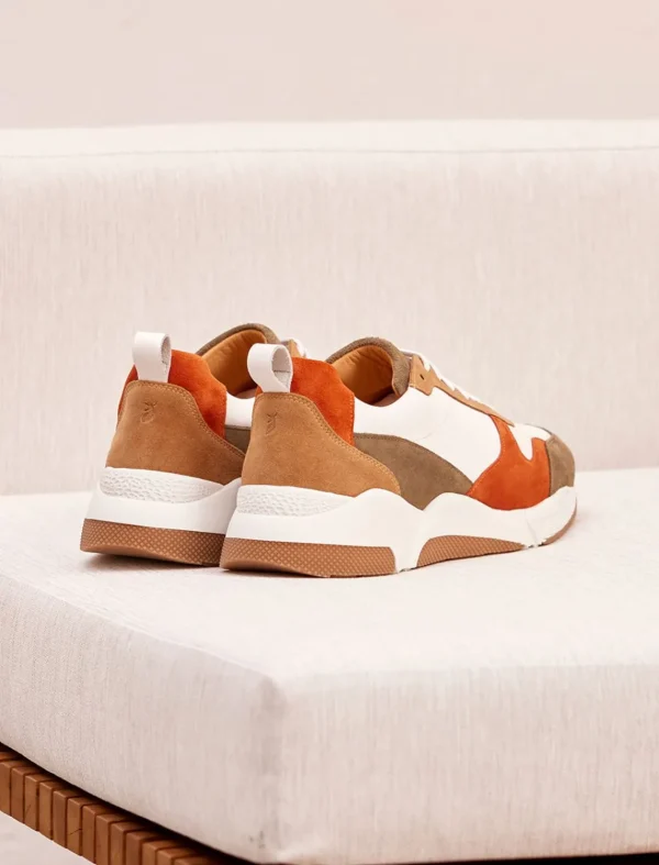 Pied de Biche Sneakers>Running Thelma Blanc, Rouille & Kaki