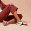 Pied de Biche Sneakers>Thelma Cherry Burnt & Leopard